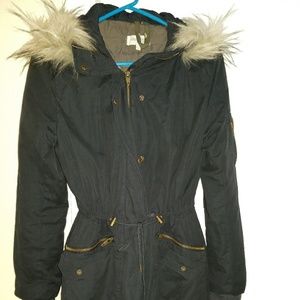 Charlotte russe navy blue anorak jacket xs